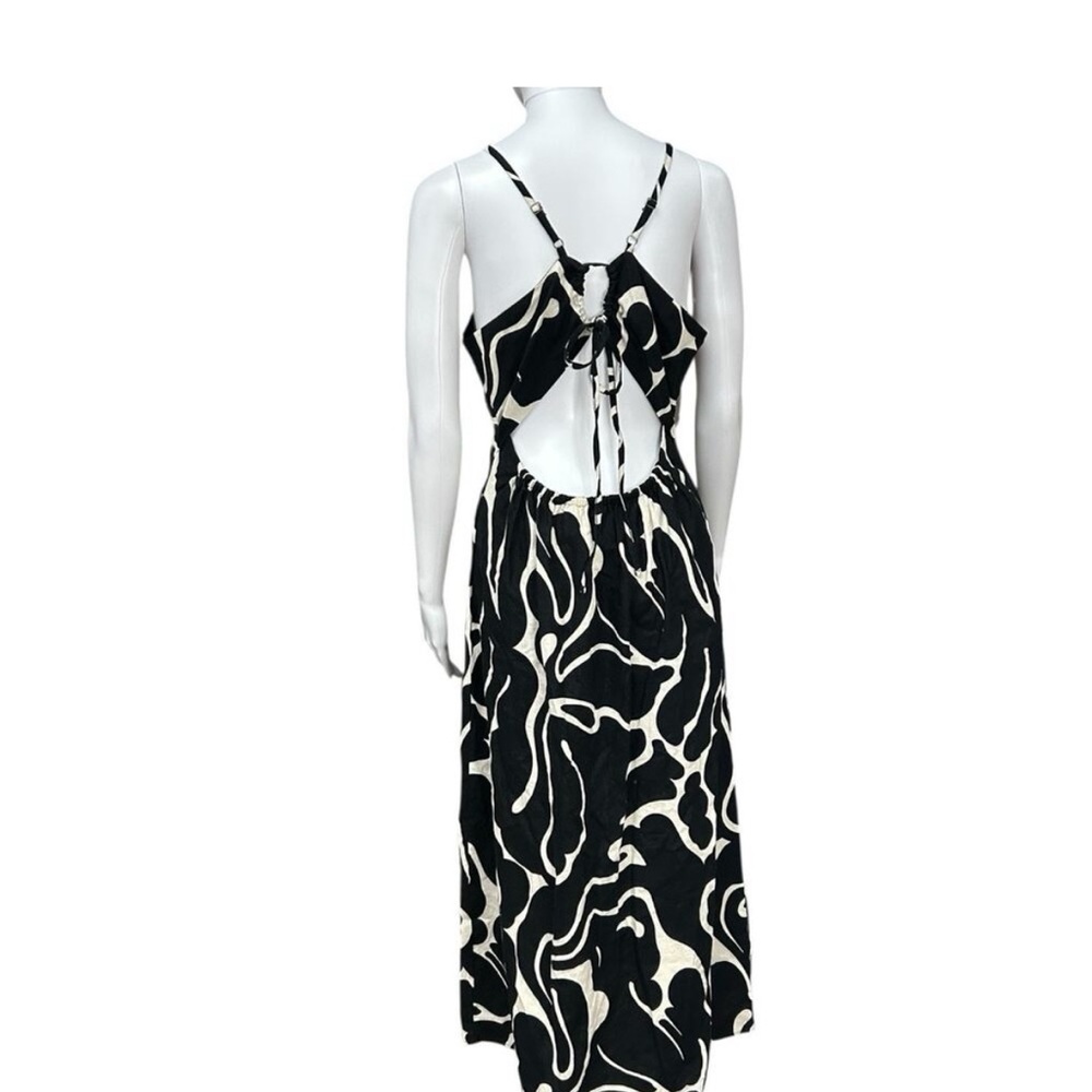 Sam Edelman Black and White Spaghetti Strap Midi Sundress - Picture 2 of 2